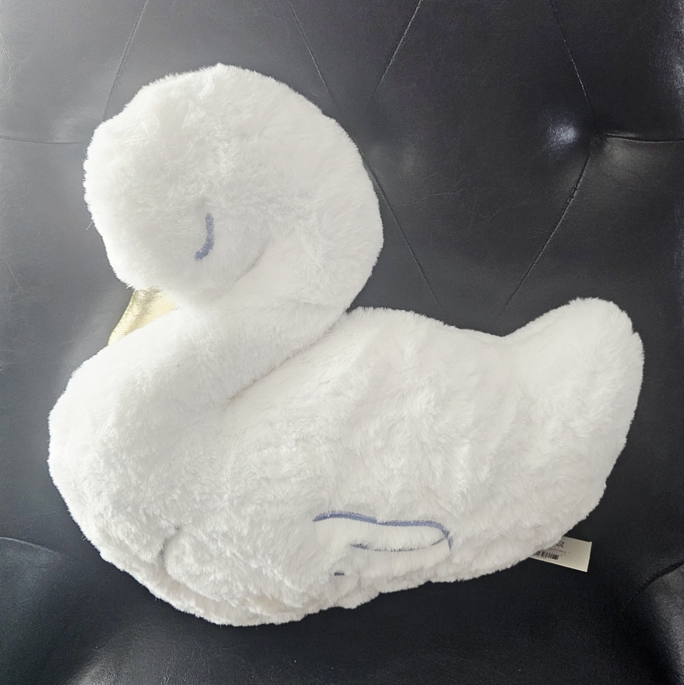 NWT Target Bullseye Playground White "Swan"  Plush Pillow